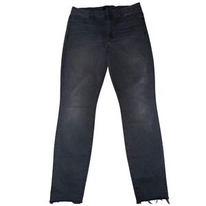 Mother Looker Ankle Fray Jeans 31 High Waisted Skinny Denim Lighting Up Lanterns
